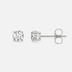 Stud Earrings in 18K White Gold
