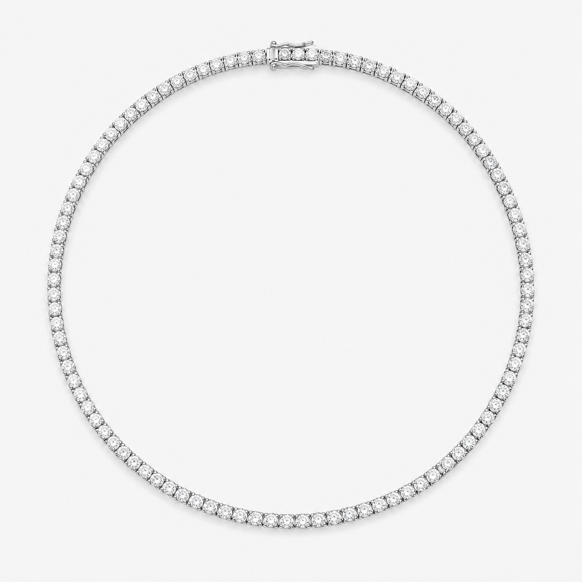 Illusion Setting LG Diamond Tennis Necklace