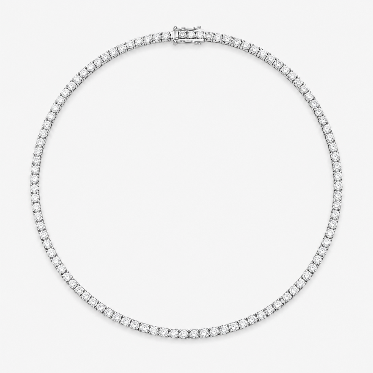 Illusion Setting LG Diamond Tennis Necklace