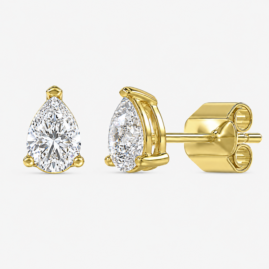 Lumière Pear Diamond Studs