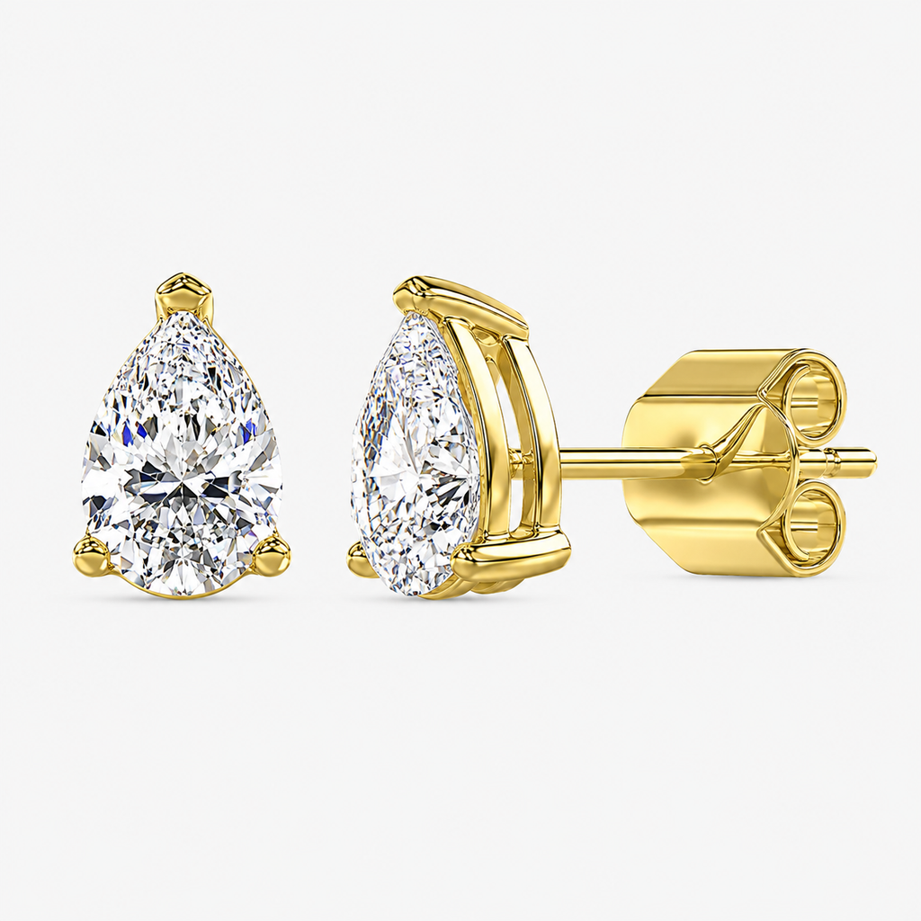 Lumière Pear Diamond Studs