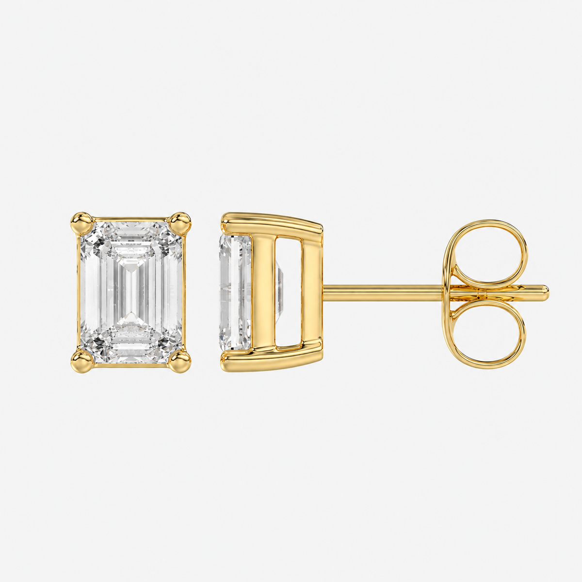 ÉLAN Emerald Diamond Studs
