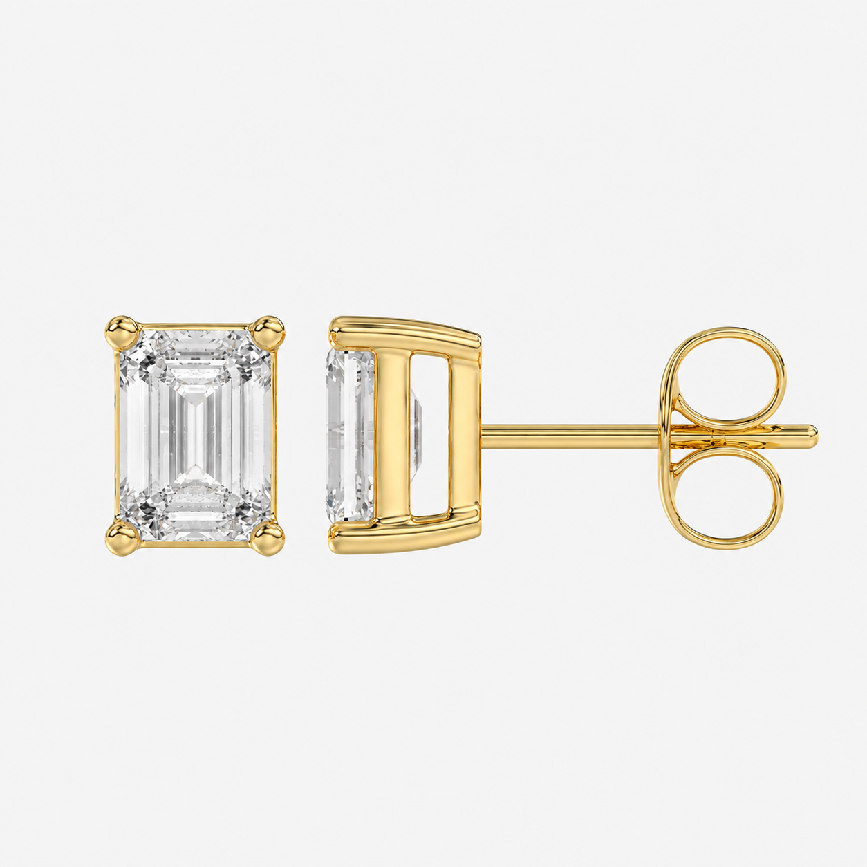 ÉLAN Emerald Diamond Studs