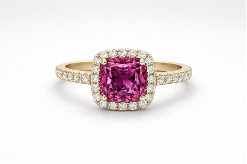 Cushion-Cut Pink  Rhodolite Garnet
