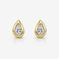 Button Eye Diamond Stud Earrings