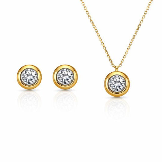 Bezel-Set Diamond Station Necklace
