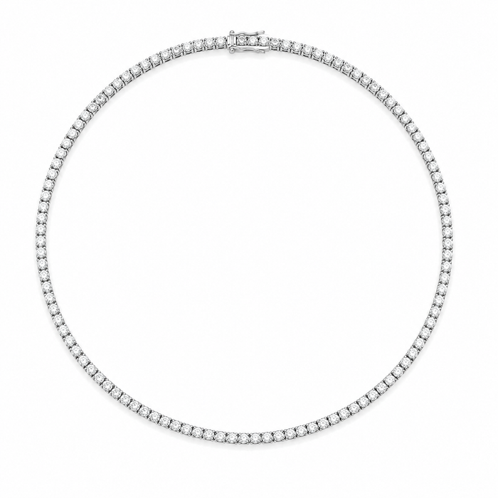 Illusion Setting LG Diamond Tennis Necklace