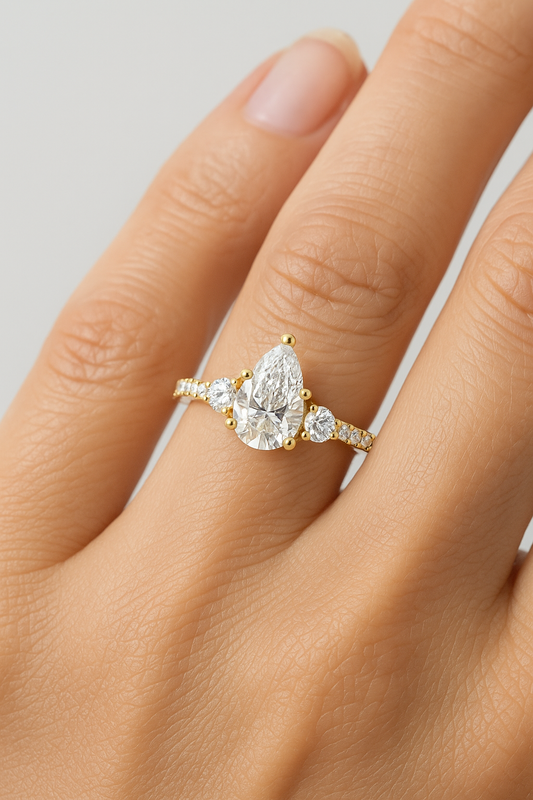 The Celestial Pear Ring