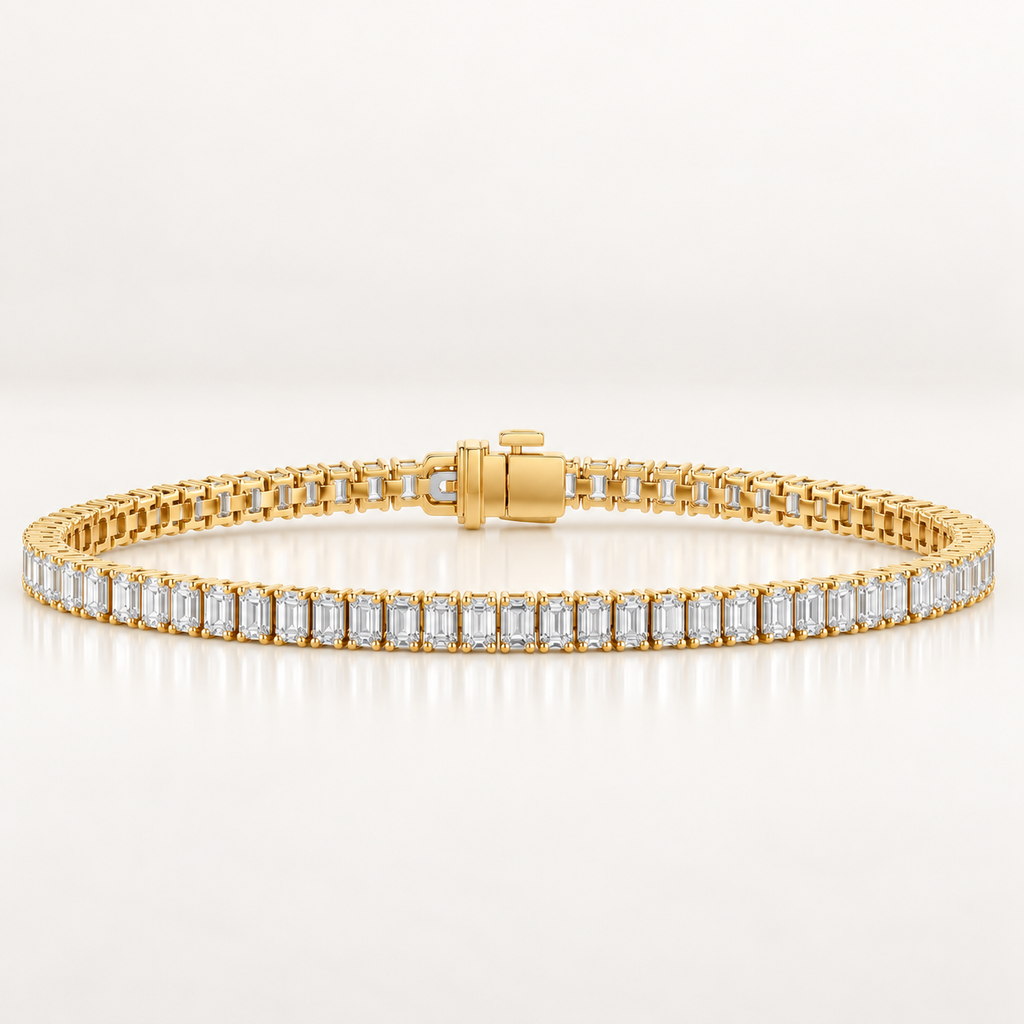 Emerald Cut Tennis Bracelet 5 ct