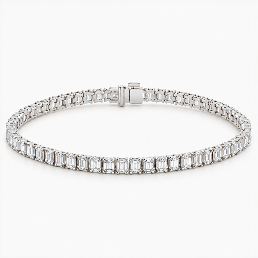 Emerald Cut Tennis Bracelet 5 ct