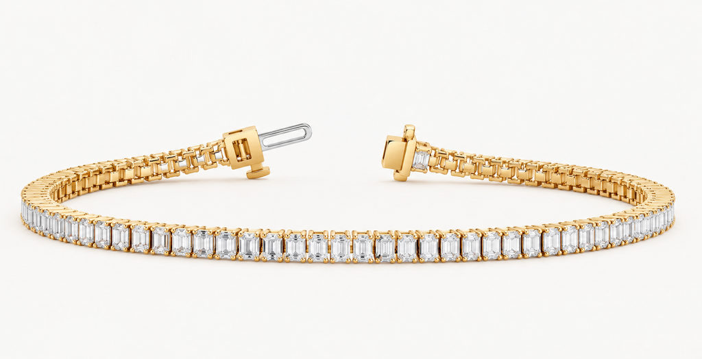 Emerald Cut Tennis Bracelet 5 ct