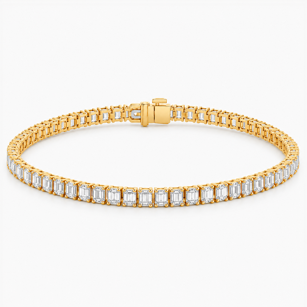 Emerald Cut Tennis Bracelet 5 ct