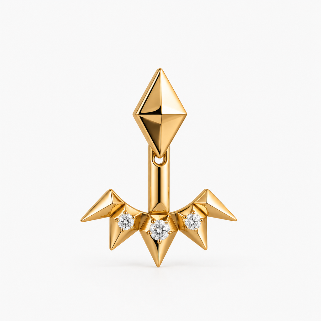 Adjustable Diamond Ear Jacket Earrings