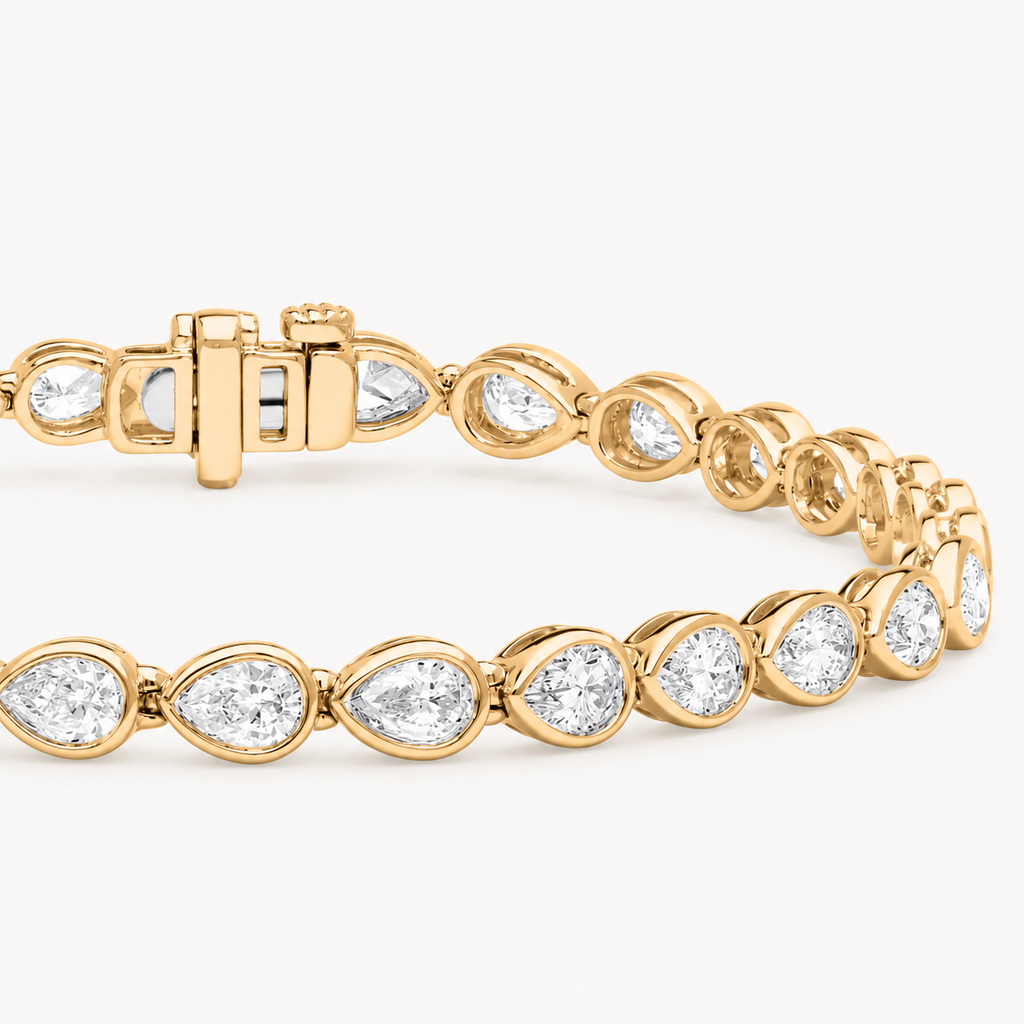 Pear East-West Tennis Bracelet