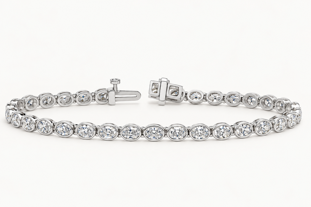 Oval Diamond Tennis Bracelet