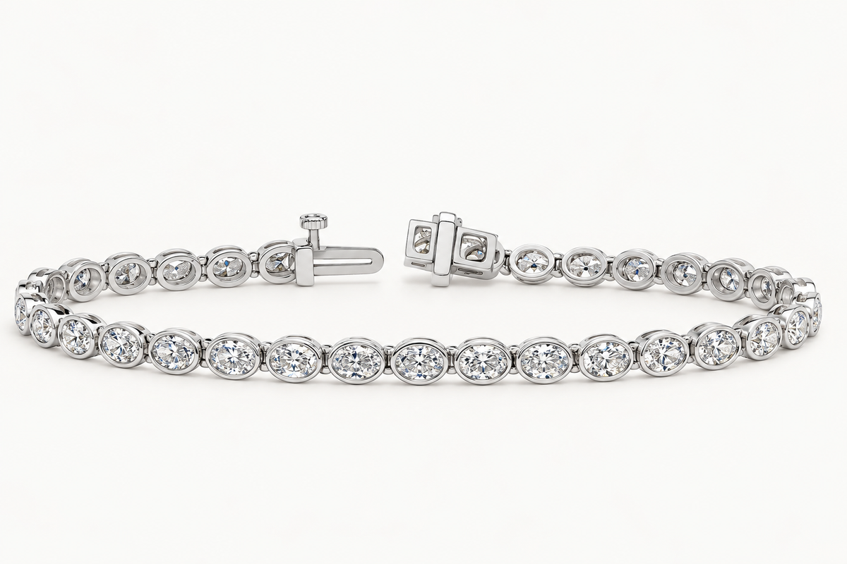 Oval Diamond Tennis Bracelet