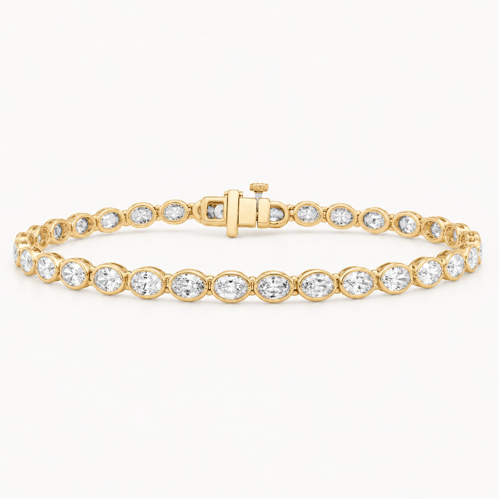 Oval Diamond Tennis Bracelet