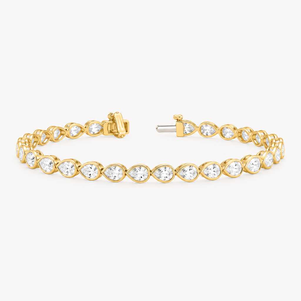 Pear East-West Tennis Bracelet
