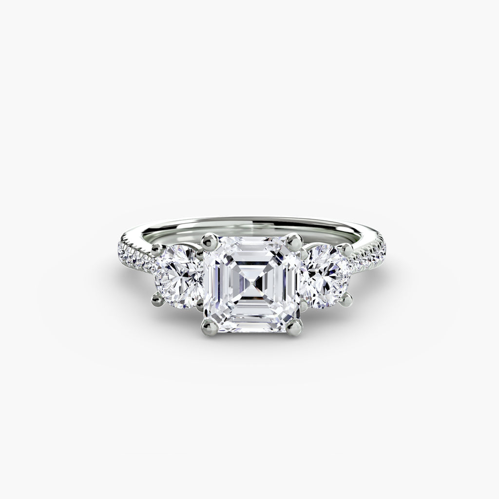 Pavé Trilogy Ring