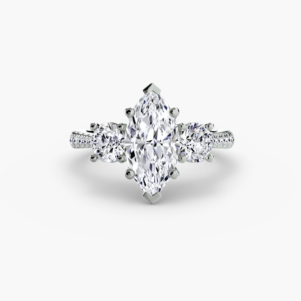 Pavé Trilogy Ring