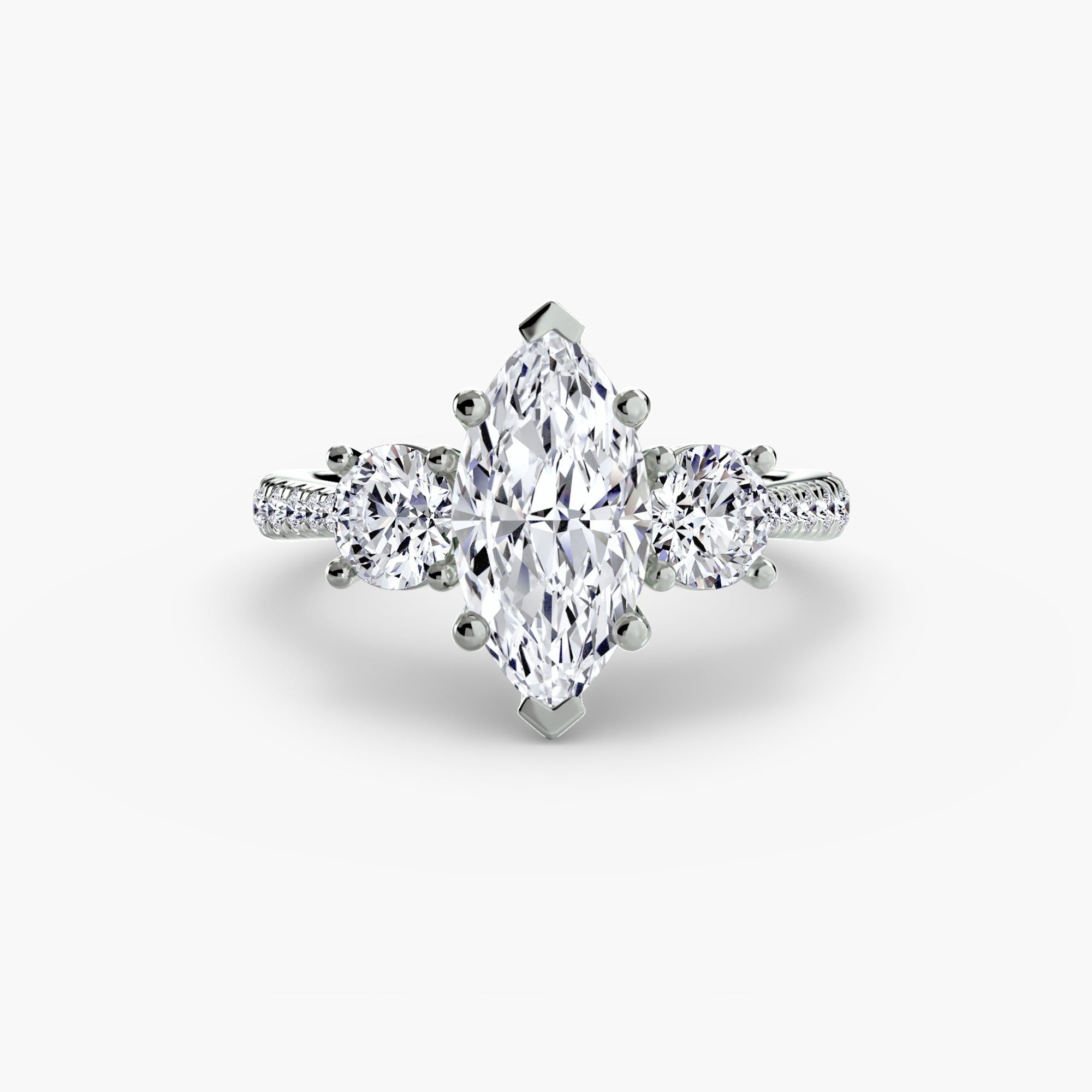 Pavé Trilogy Ring