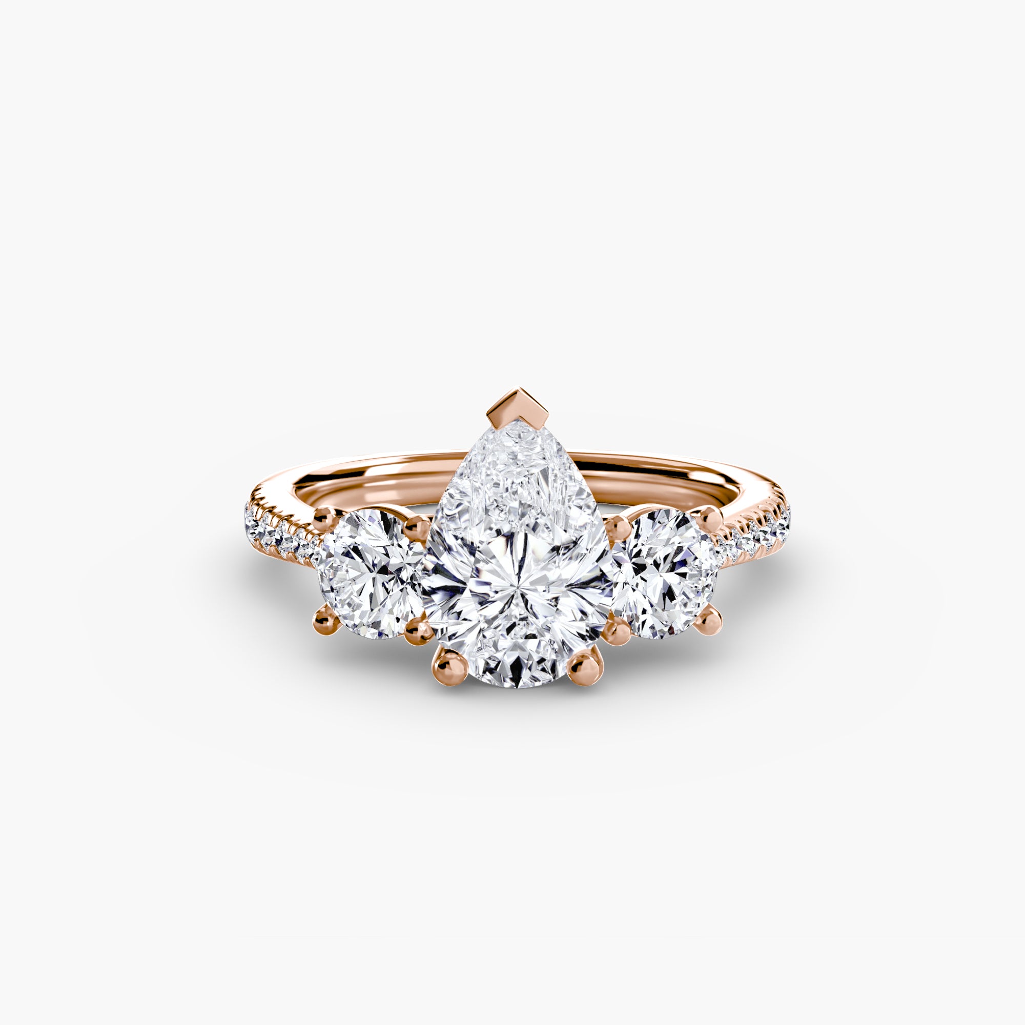 Pavé Trilogy Ring