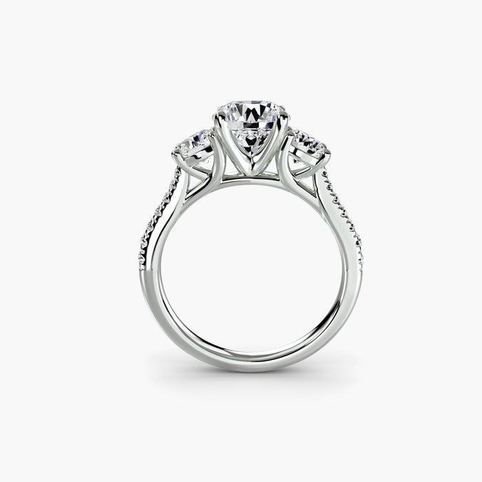 Pavé Trilogy Ring