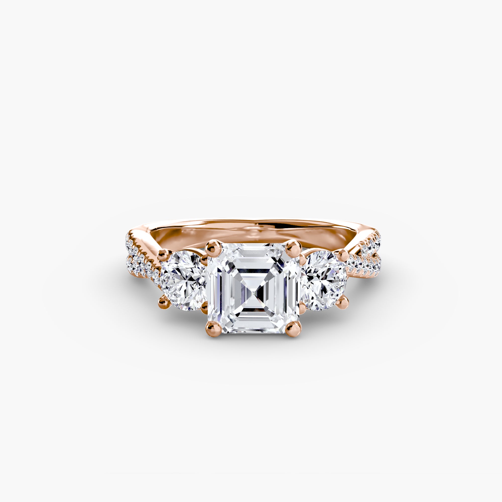 Princess-Cut Pavé Trilogy