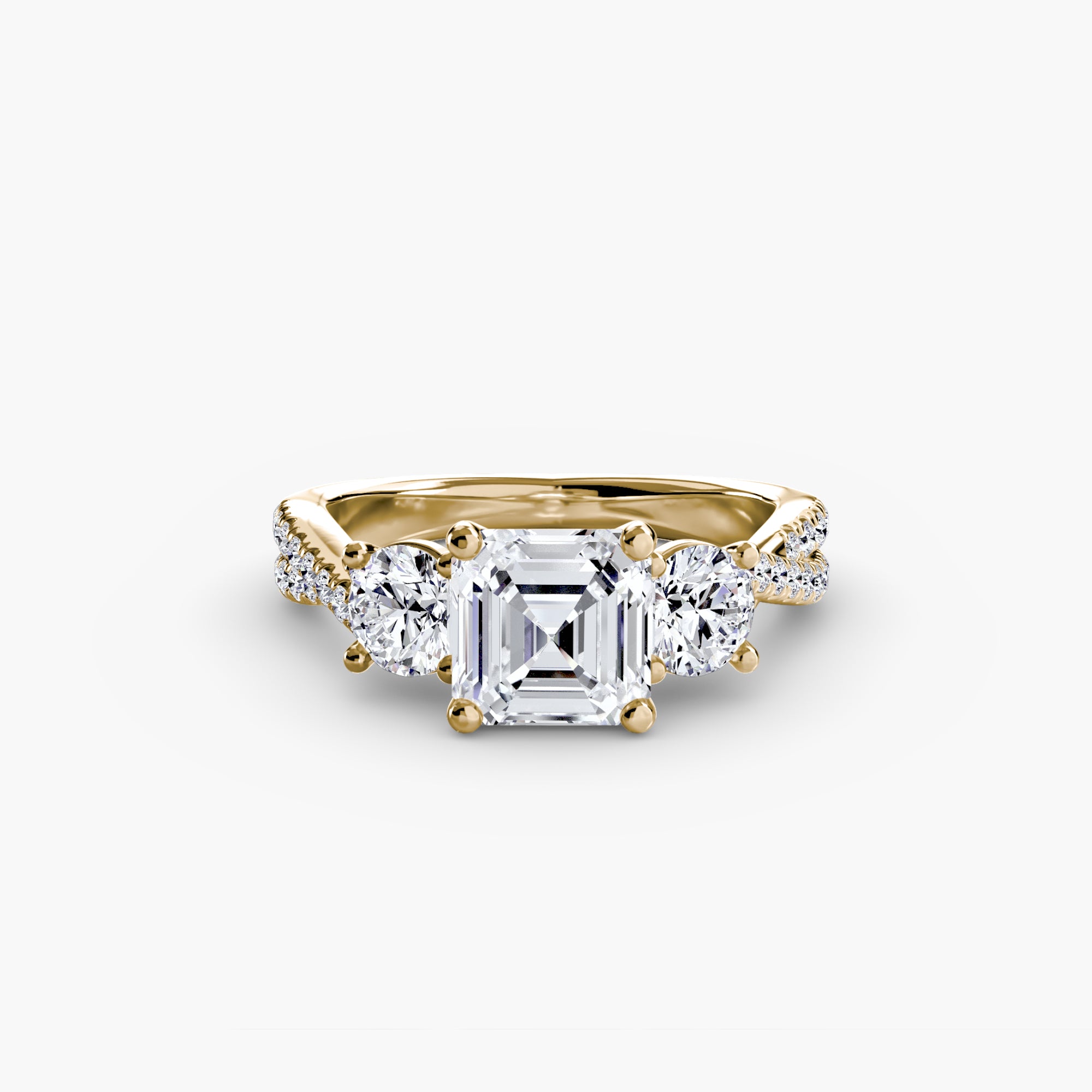 Princess-Cut Pavé Trilogy