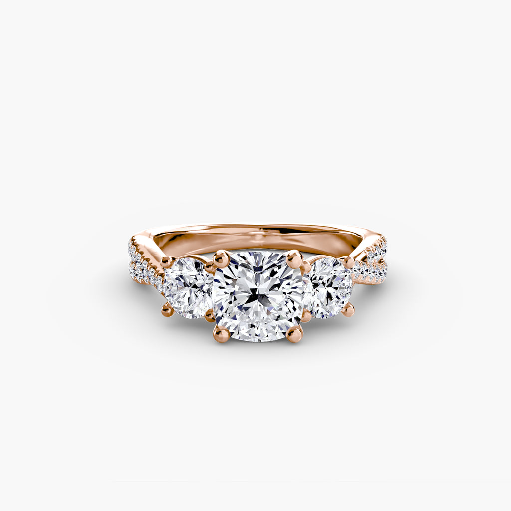 Princess-Cut Pavé Trilogy