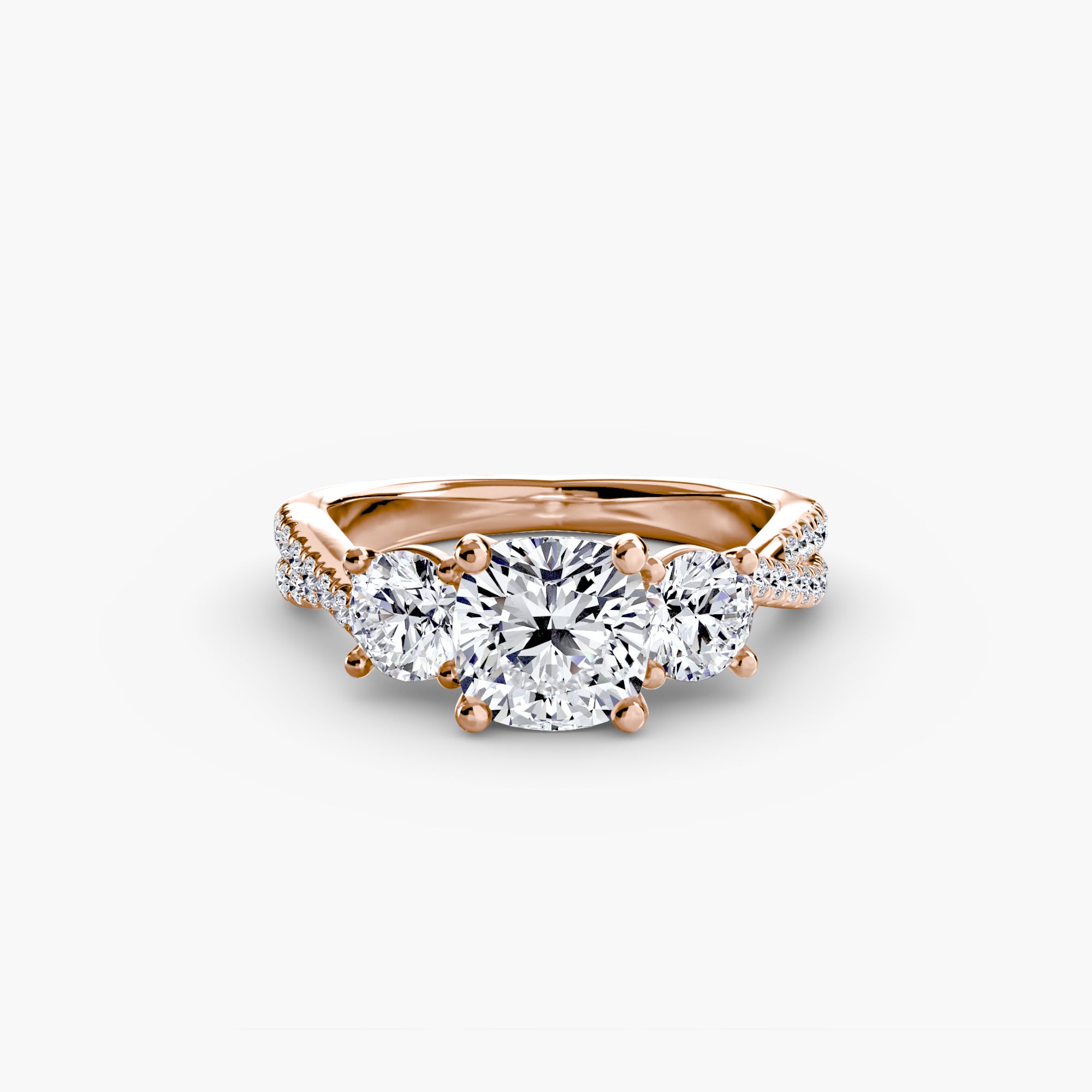 Princess-Cut Pavé Trilogy