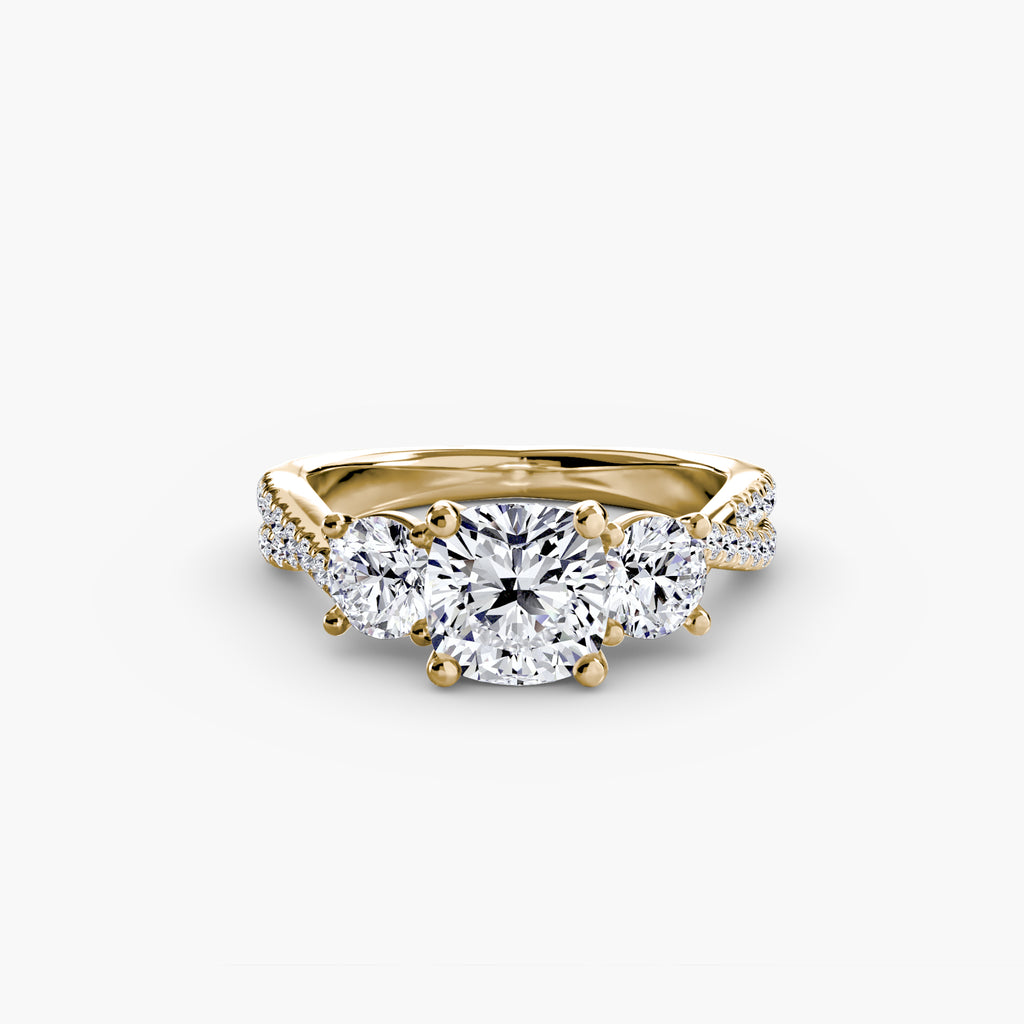 Princess-Cut Pavé Trilogy