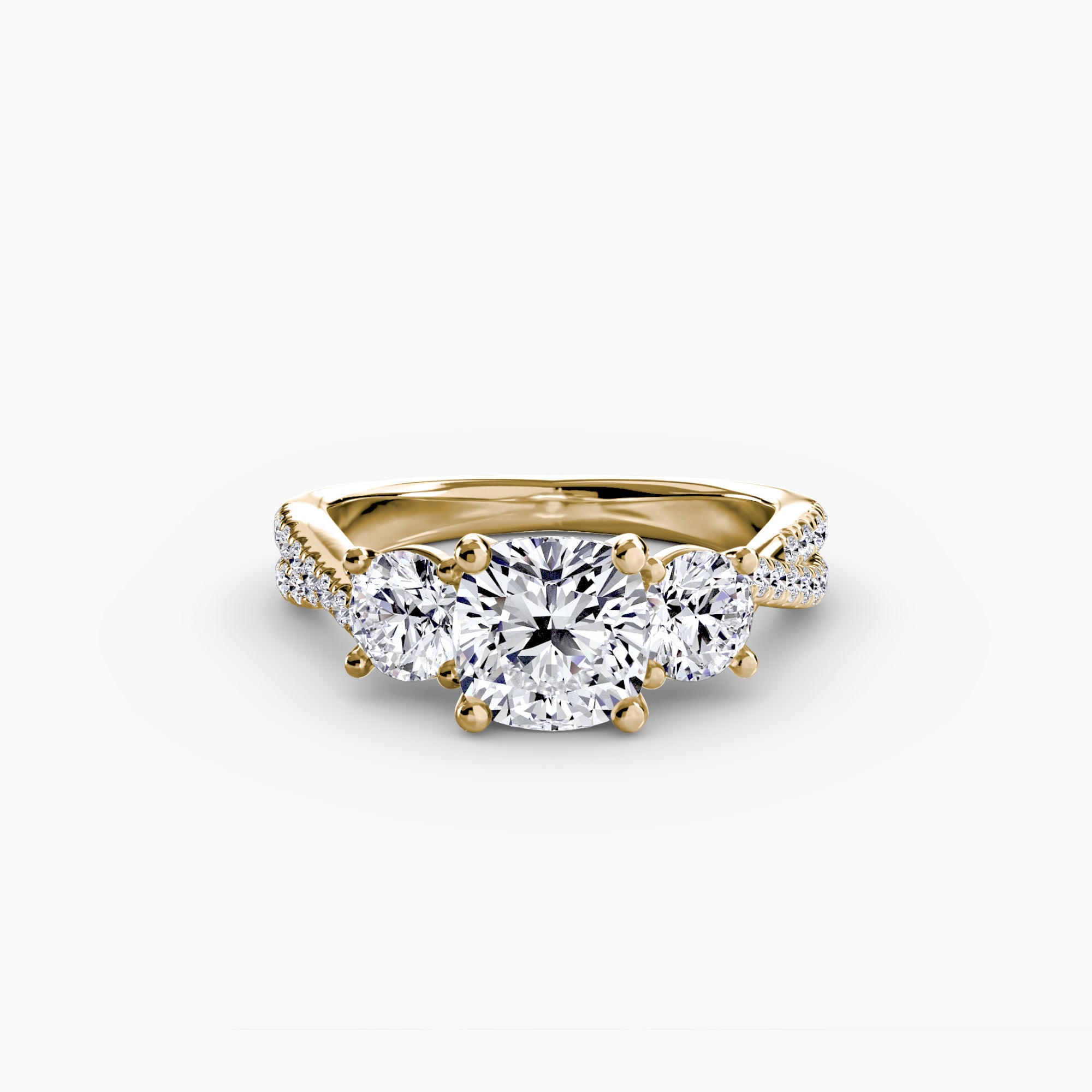 Princess-Cut Pavé Trilogy
