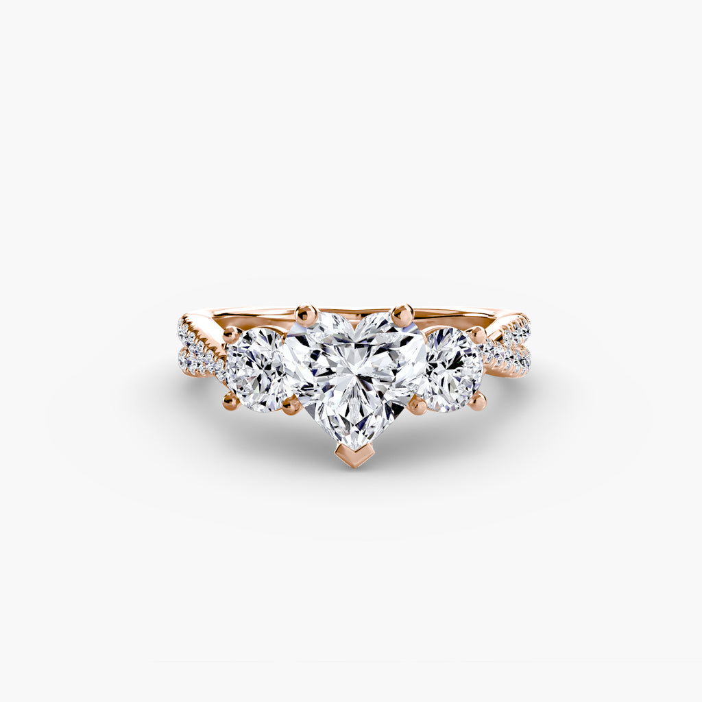 Princess-Cut Pavé Trilogy