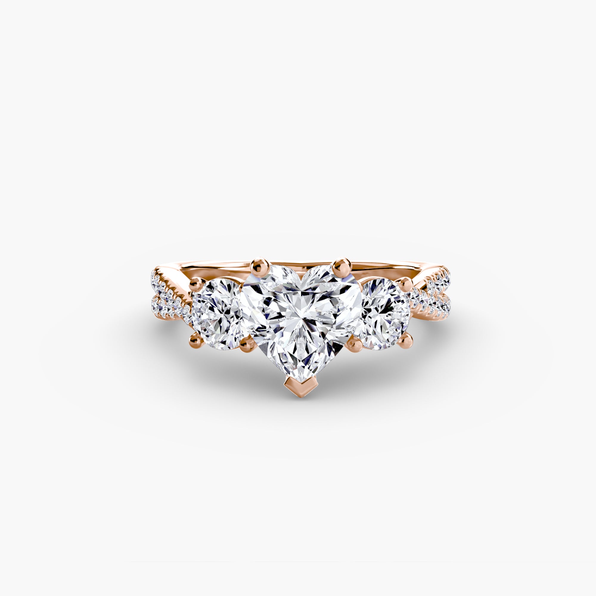 Princess-Cut Pavé Trilogy