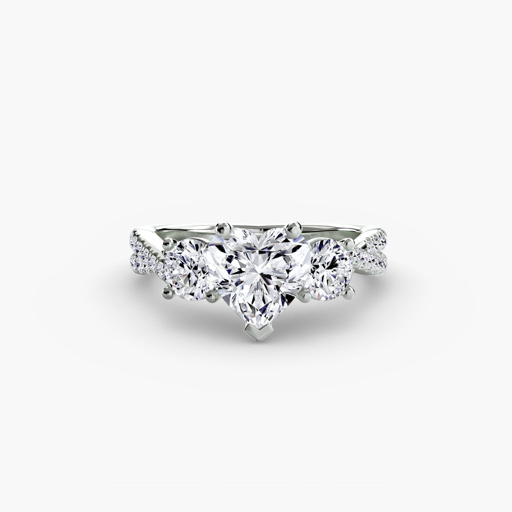 Princess-Cut Pavé Trilogy