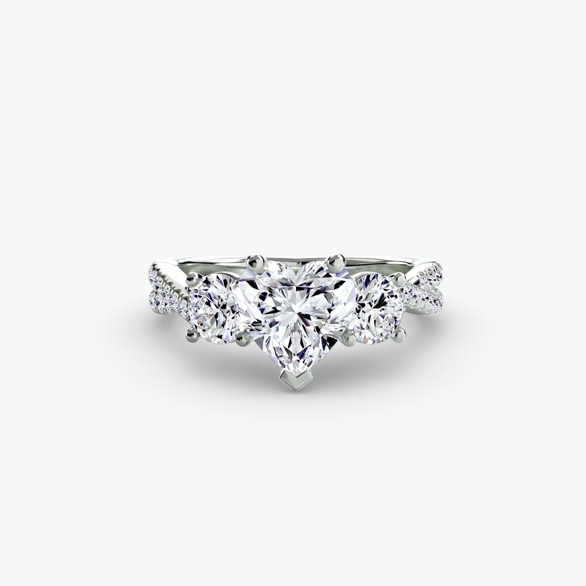 Princess-Cut Pavé Trilogy