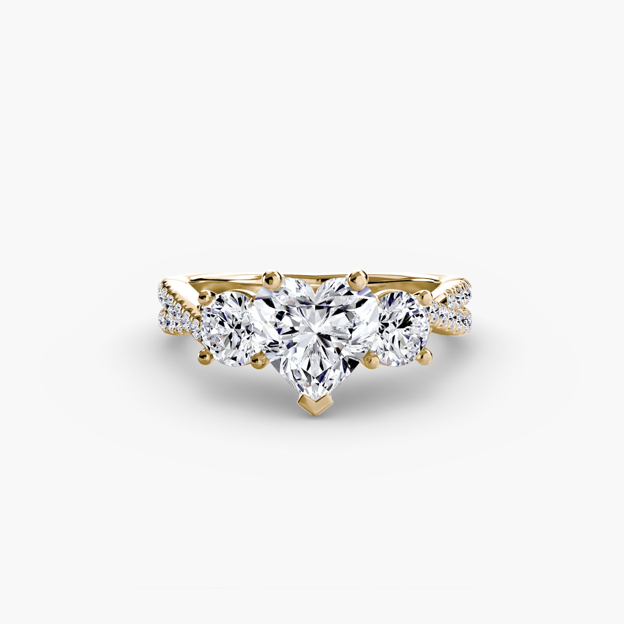 Princess-Cut Pavé Trilogy