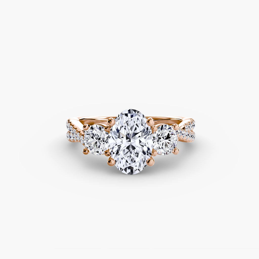 Princess-Cut Pavé Trilogy