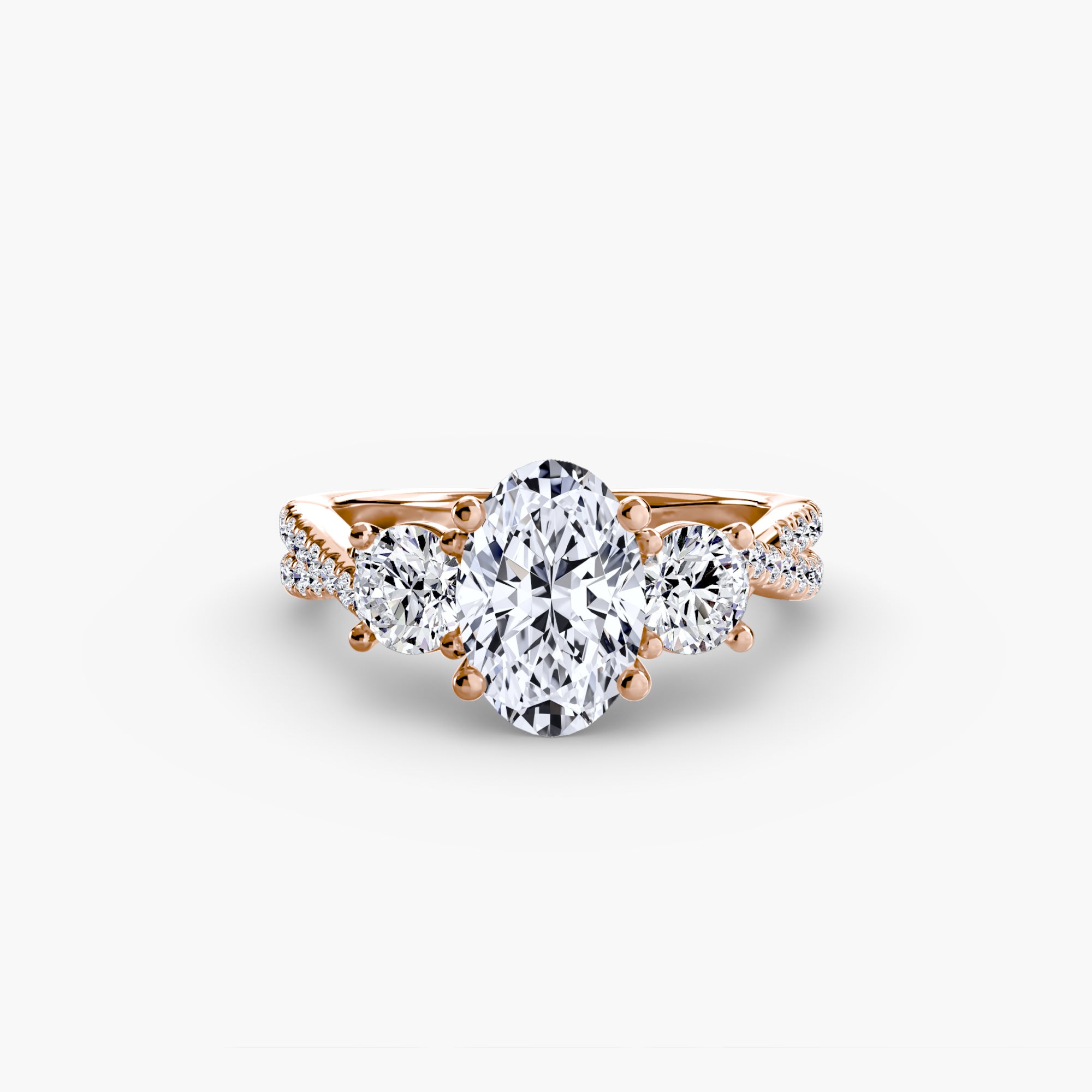 Princess-Cut Pavé Trilogy