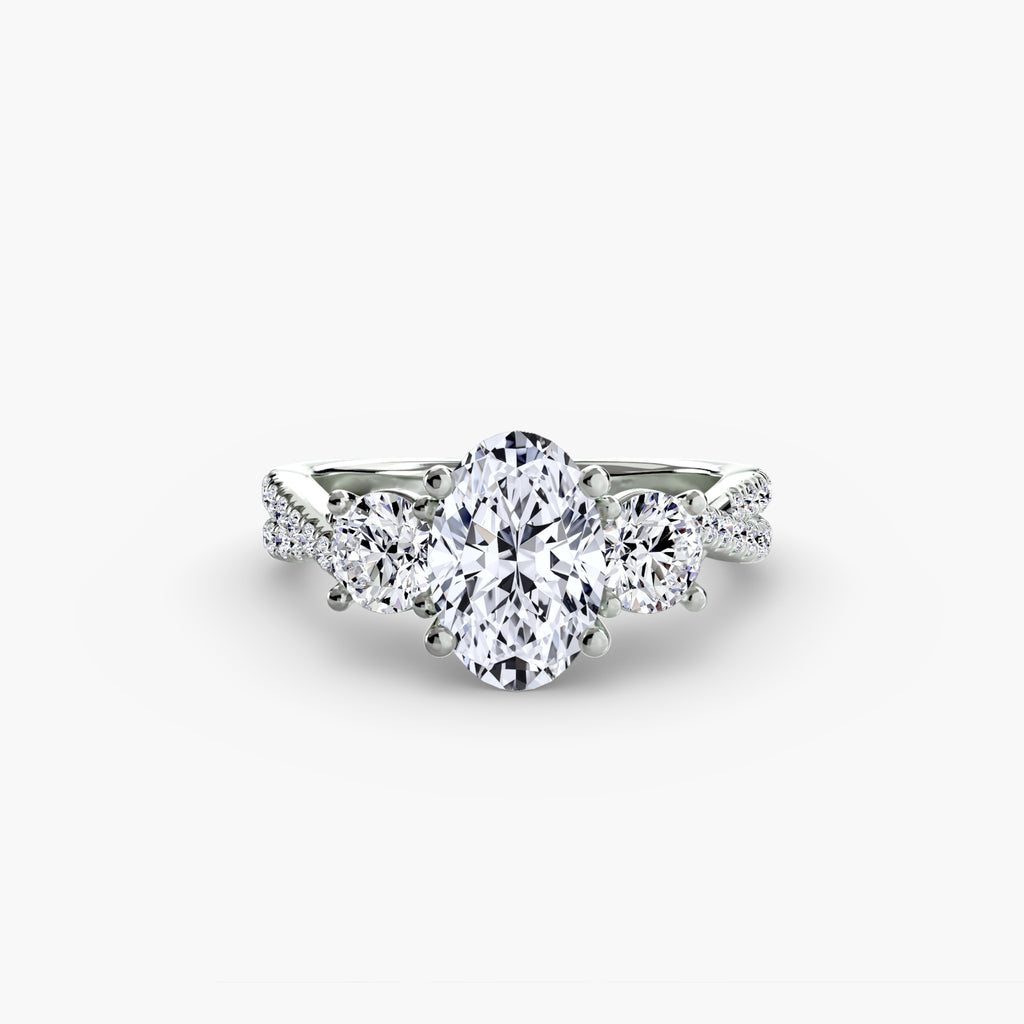 Princess-Cut Pavé Trilogy