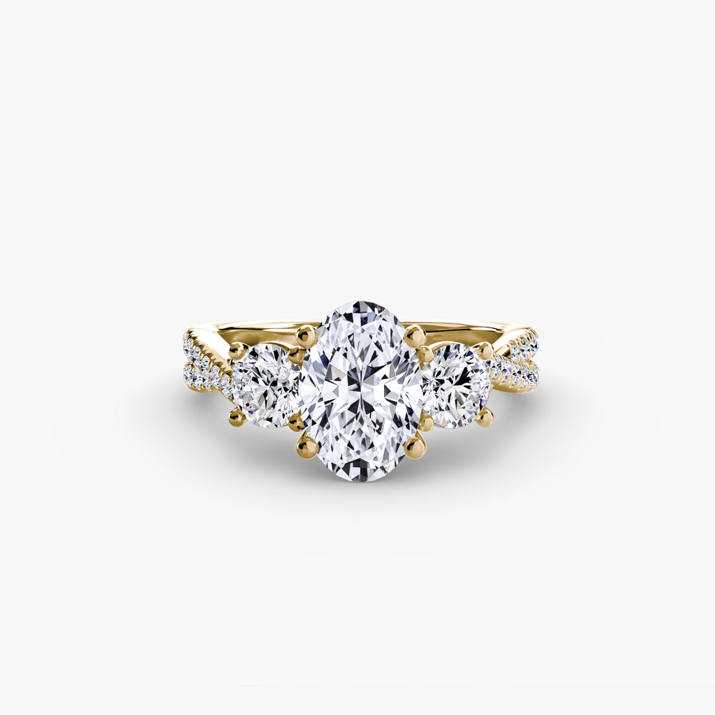 Princess-Cut Pavé Trilogy