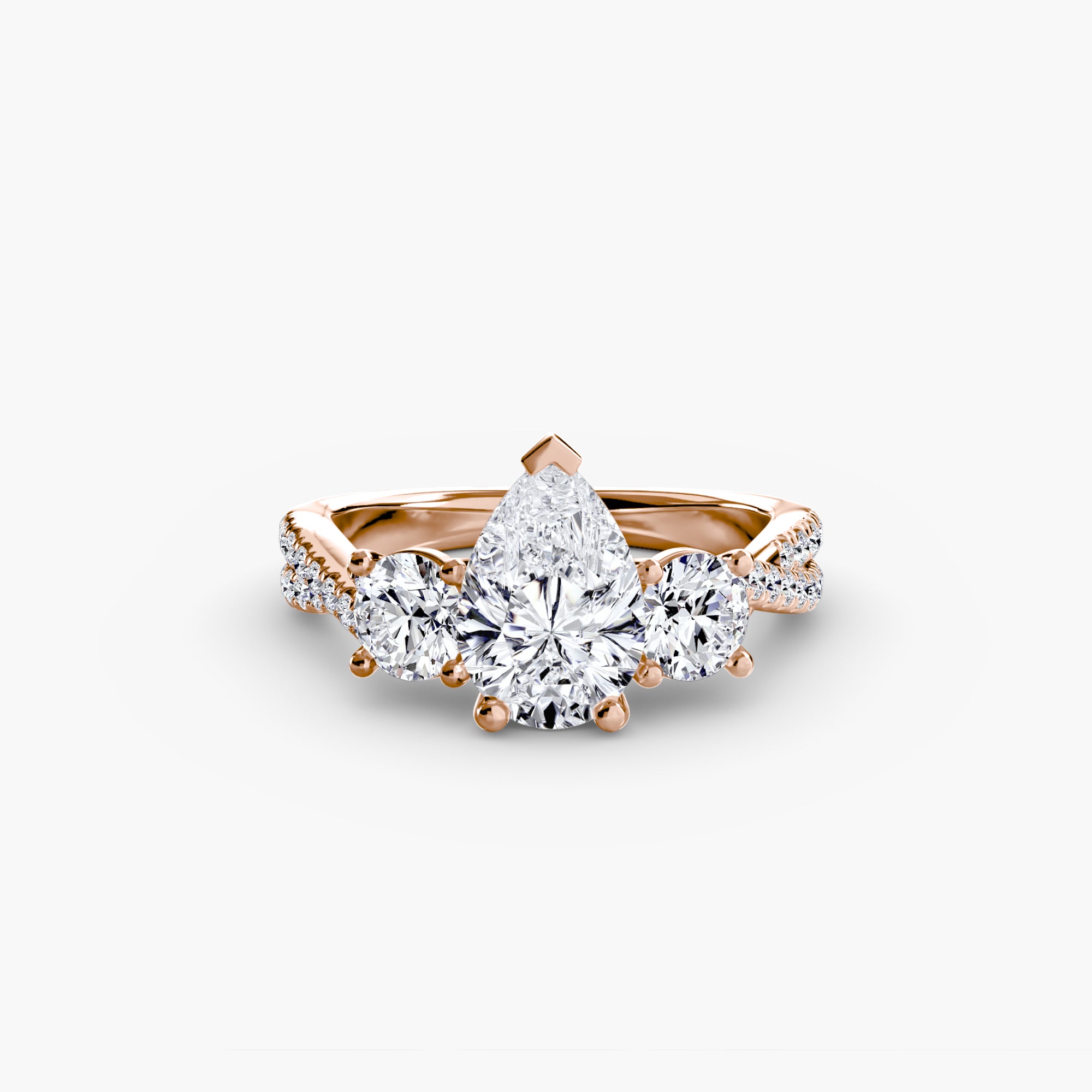 Princess-Cut Pavé Trilogy