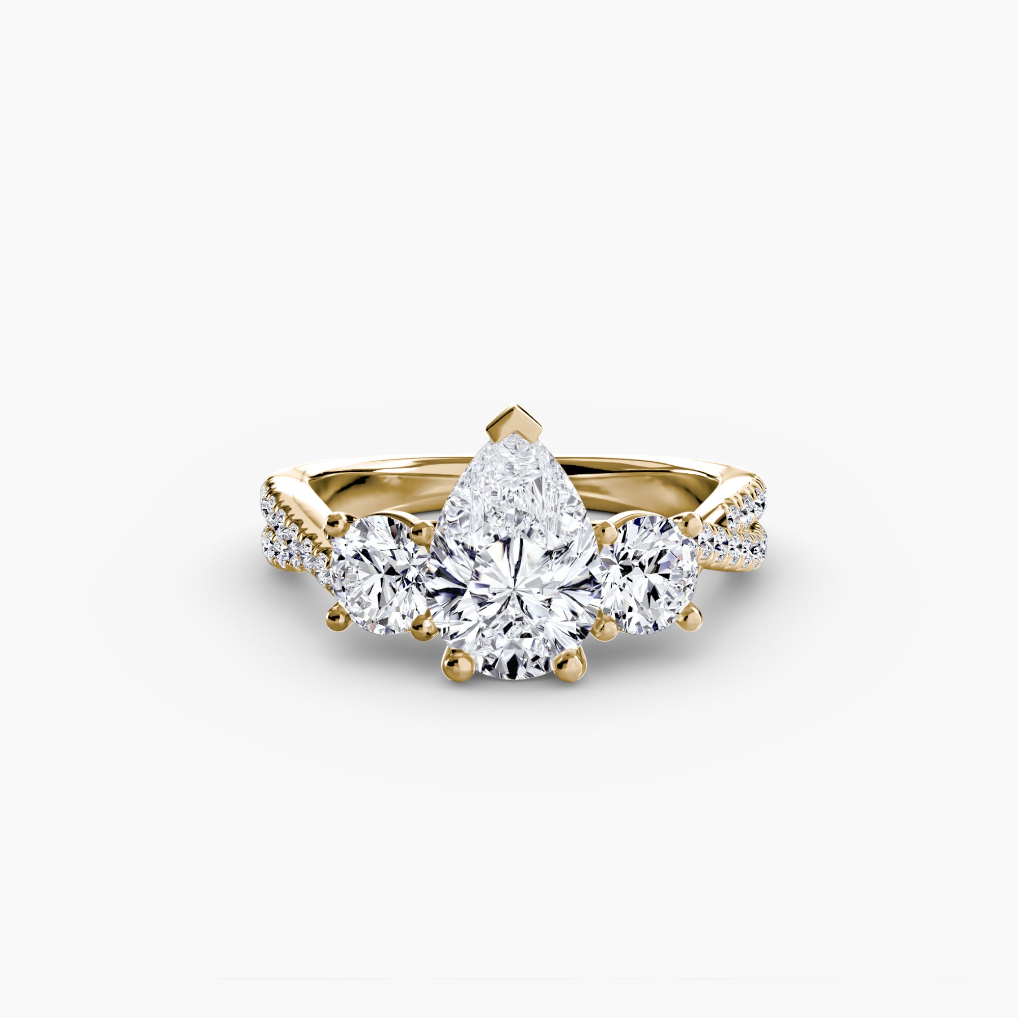 Princess-Cut Pavé Trilogy