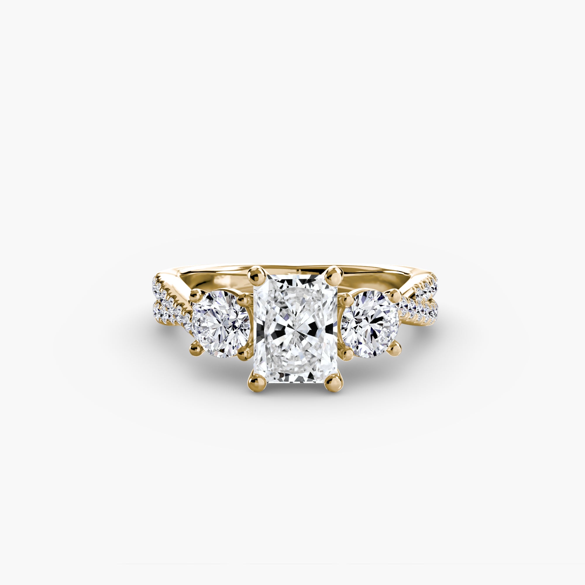Princess-Cut Pavé Trilogy