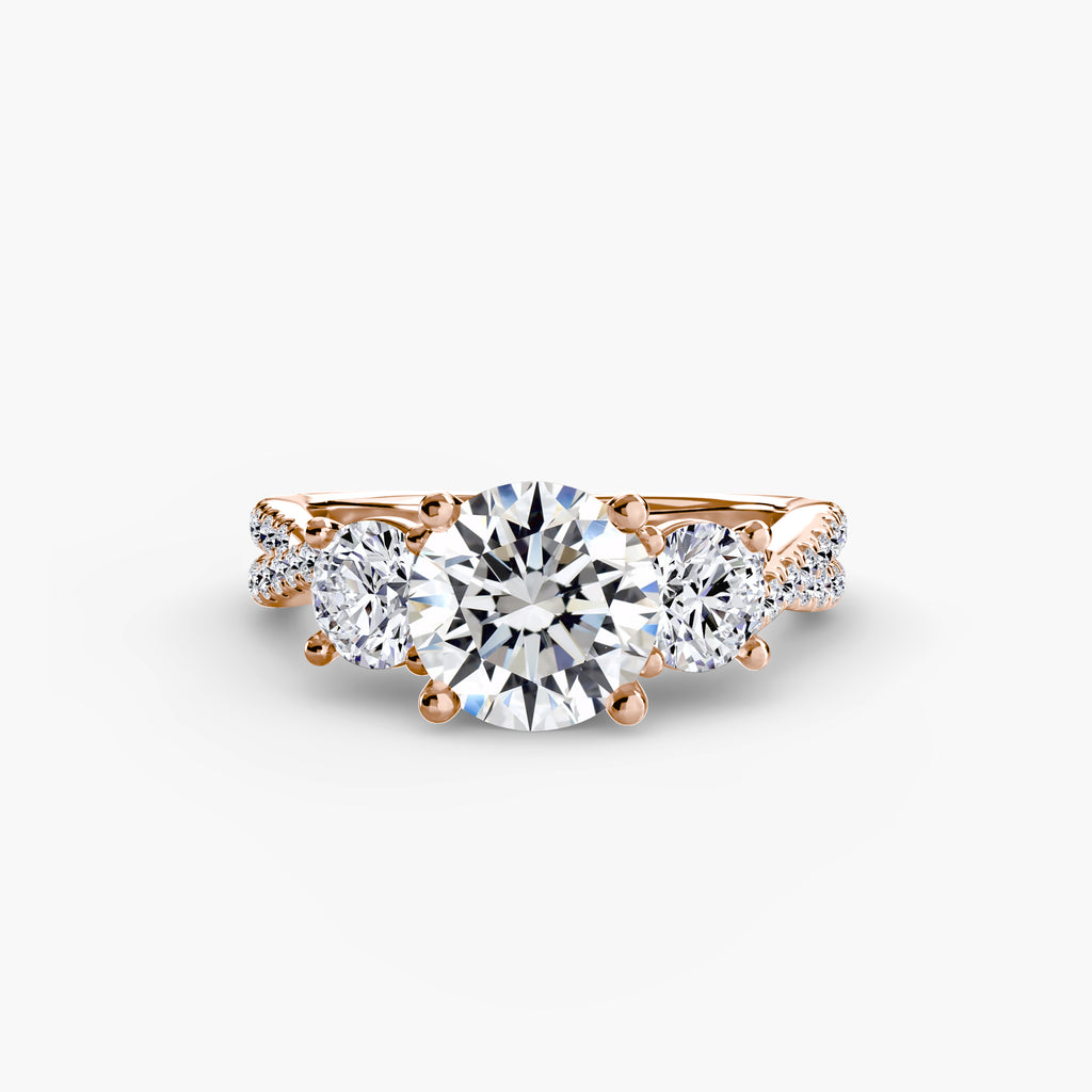 Princess-Cut Pavé Trilogy