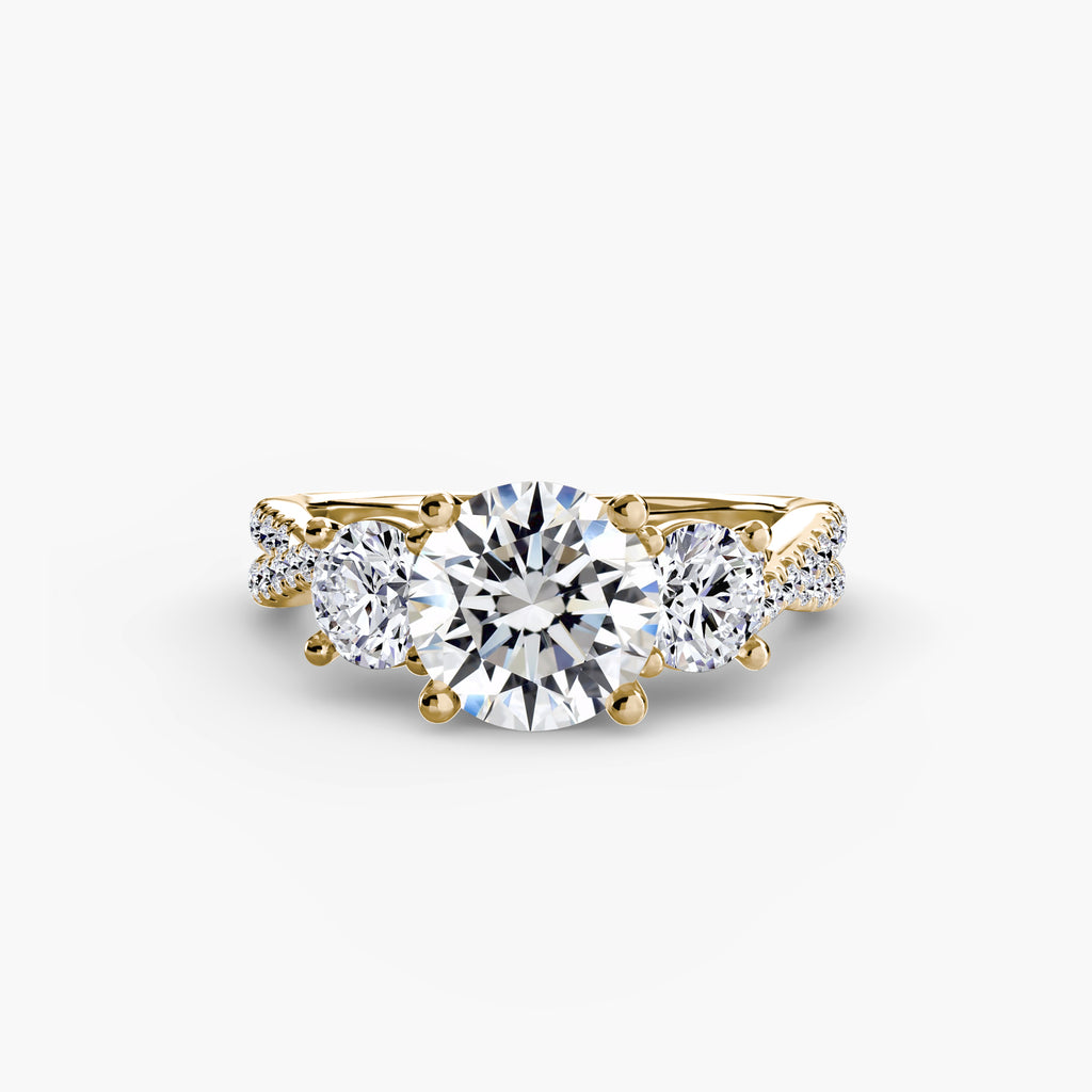 Princess-Cut Pavé Trilogy