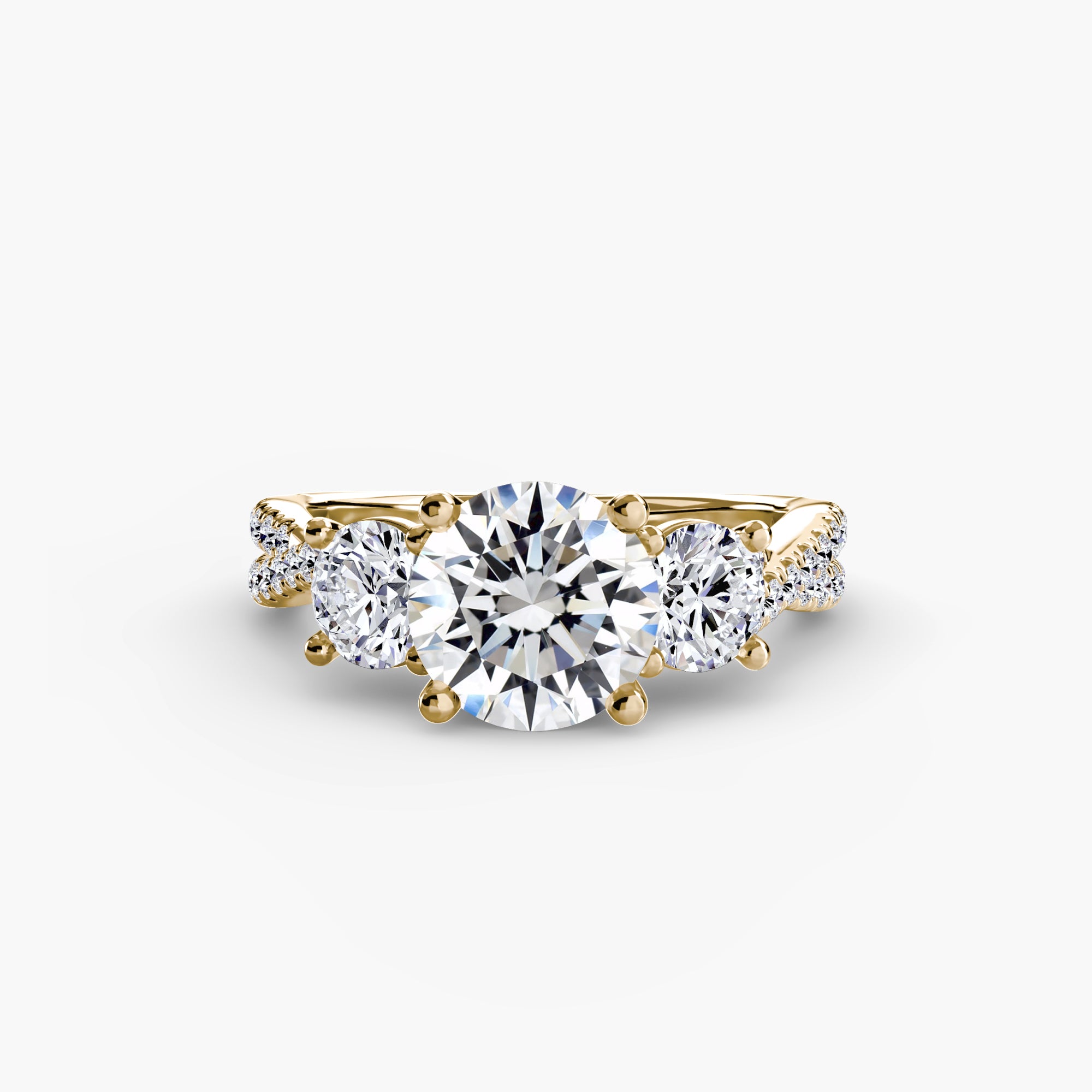 Princess-Cut Pavé Trilogy