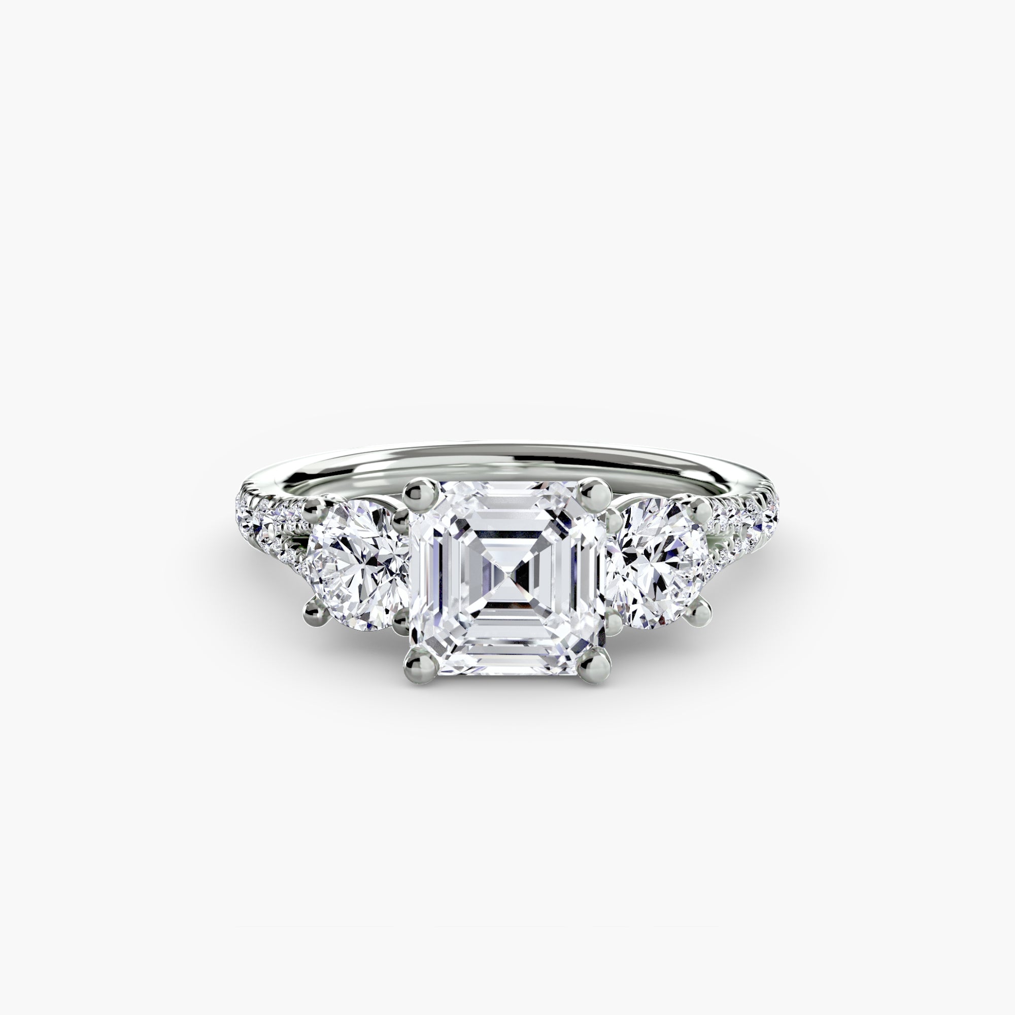 Pavé Trilogy Ring