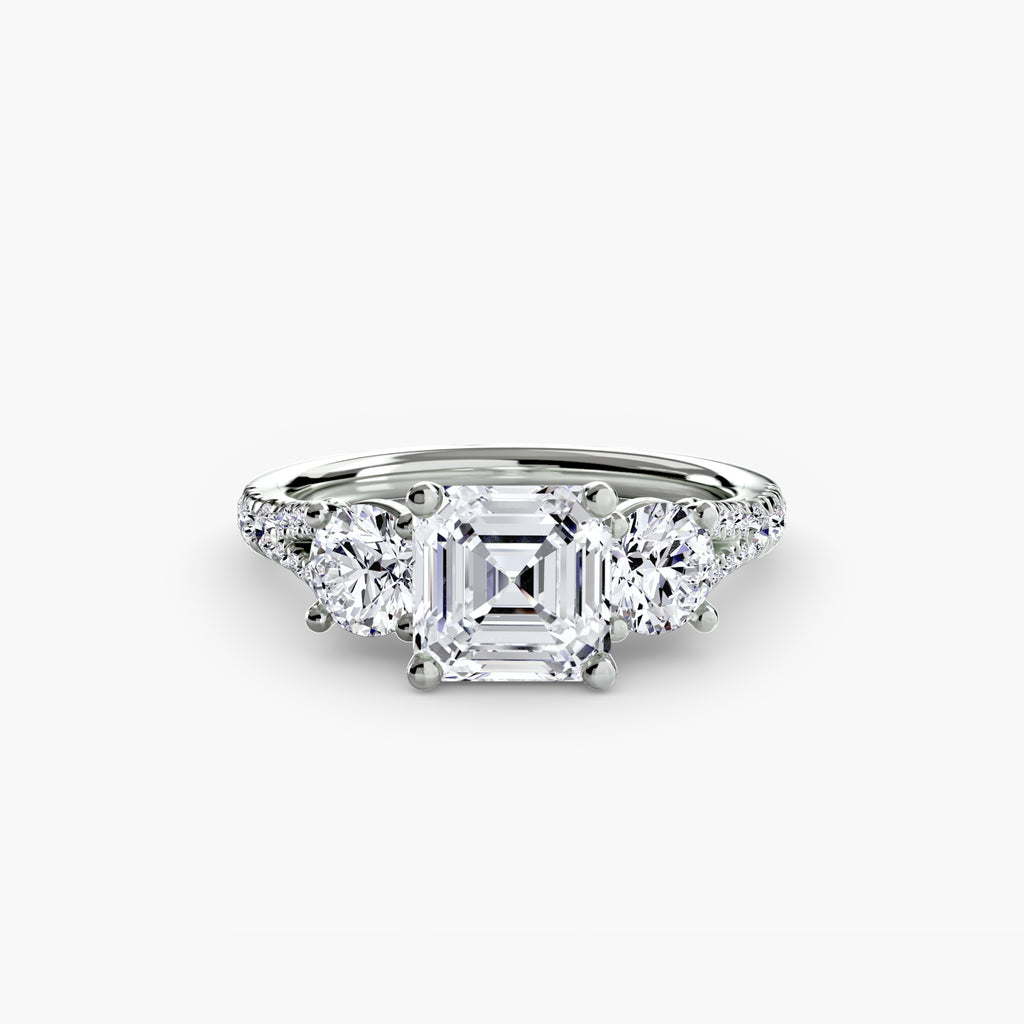 Pavé Trilogy Ring